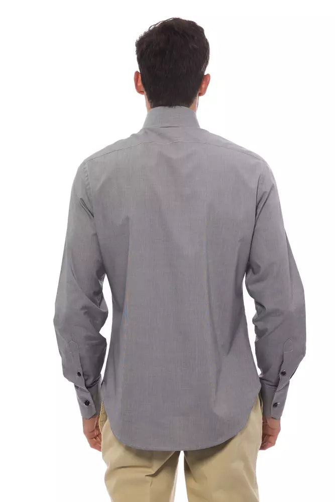 Billionaire Italian Couture Black Cotton Men Shirt - BrandFit 88