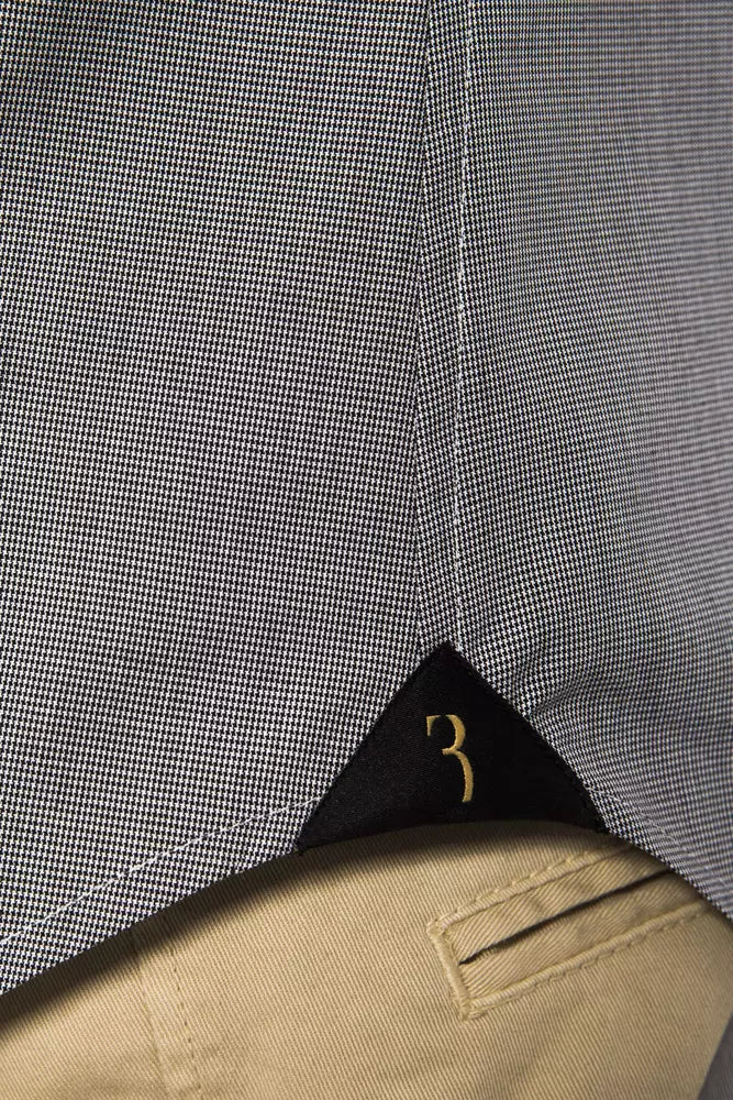 Billionaire Italian Couture Black Cotton Men Shirt - BrandFit 88