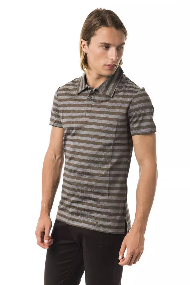BYBLOS Gray Cotton Men Polo Shirt - BrandFit 88