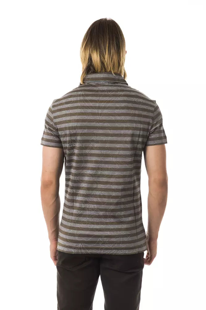 BYBLOS Gray Cotton Men Polo Shirt - BrandFit 88