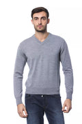 Billionaire Italian Couture Gray Merino Wool Men Sweater - BrandFit 88