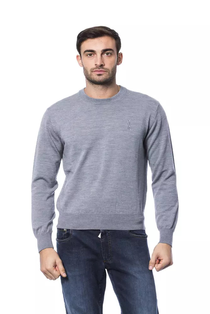Billionaire Italian Couture Gray Merino Wool Men Sweater - BrandFit 88