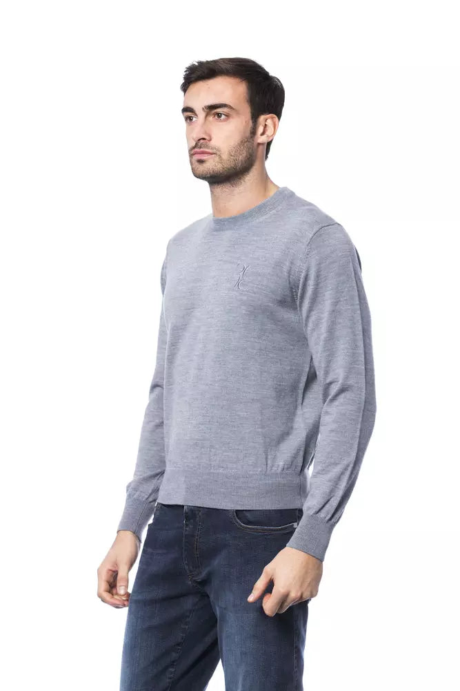 Billionaire Italian Couture Gray Merino Wool Men Sweater - BrandFit 88