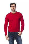 Billionaire Italian Couture Red Merino Wool Men Sweater - BrandFit 88