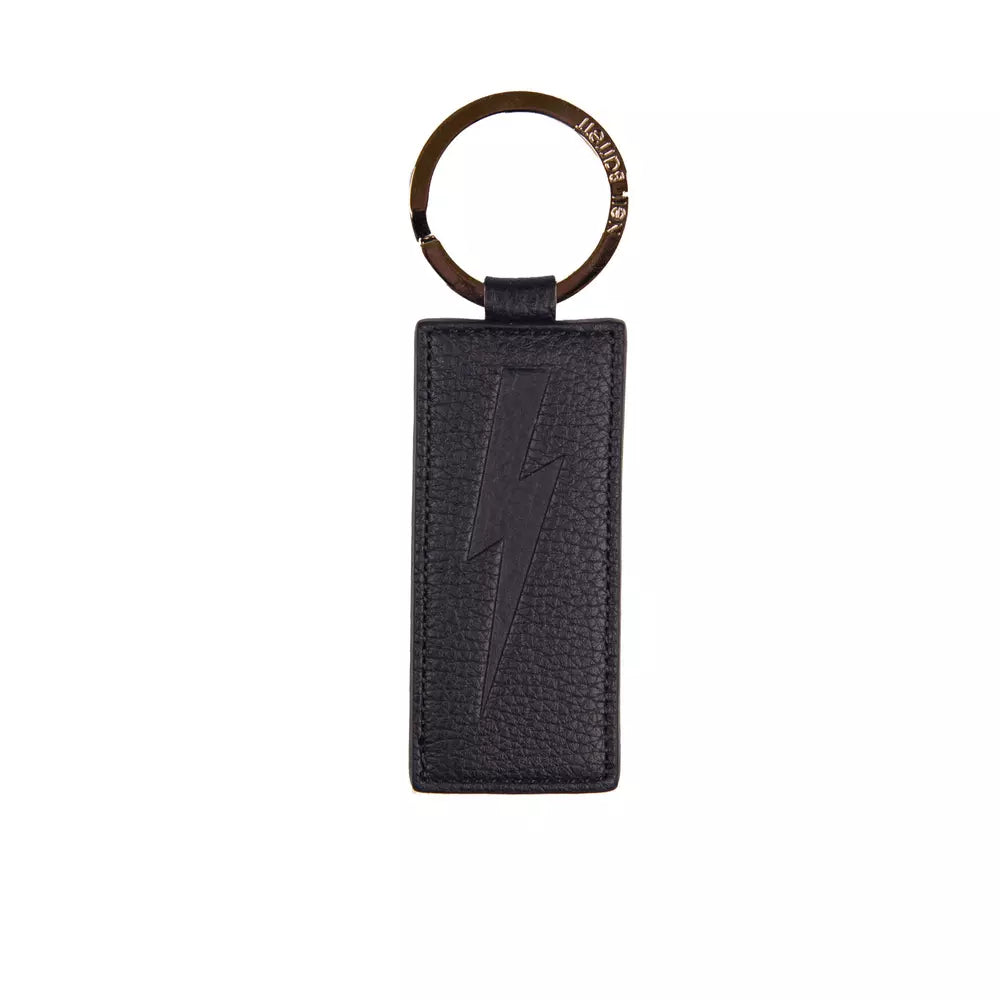 Neil Barrett Blue Leather Men's Keychain Neil Barrett