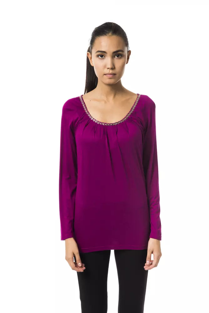 BYBLOS Purple Viscose Women Top - BrandFit 88