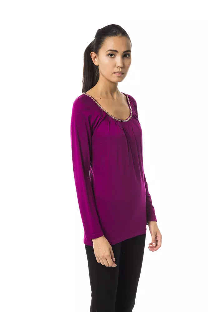 BYBLOS Purple Viscose Women Top - BrandFit 88