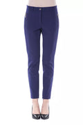 BYBLOS Blue Polyester Women's Slim-Fit Pant - BrandFit 88