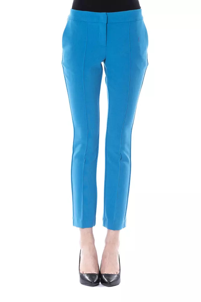 BYBLOS Light Blue Polyester Women Skinny Pant - BrandFit 88