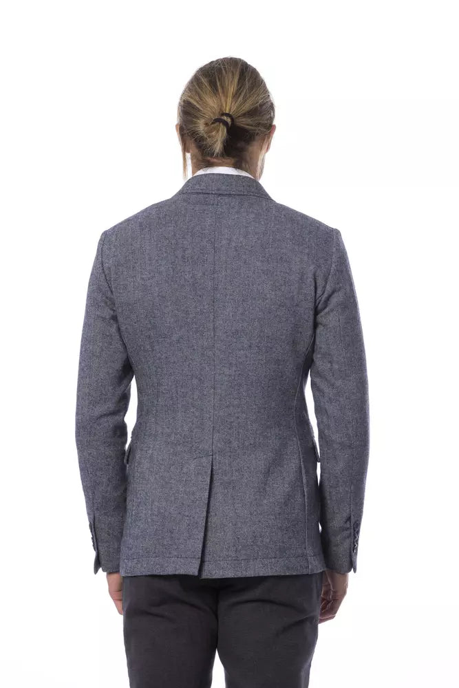 Verri Blue Polyester Blazer