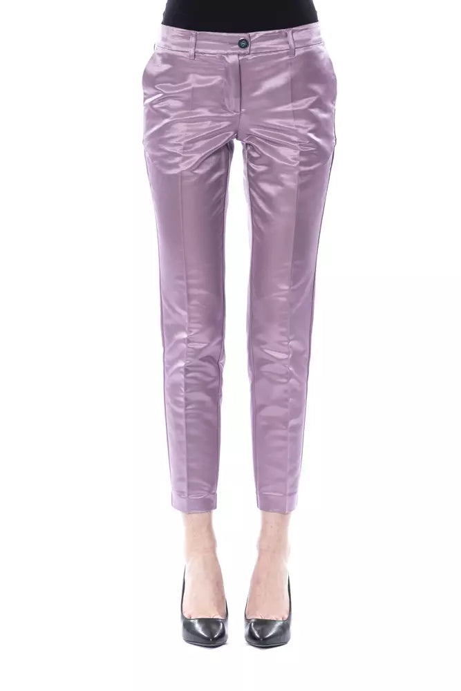 BYBLOS Purple Cotton Women Pants - BrandFit 88