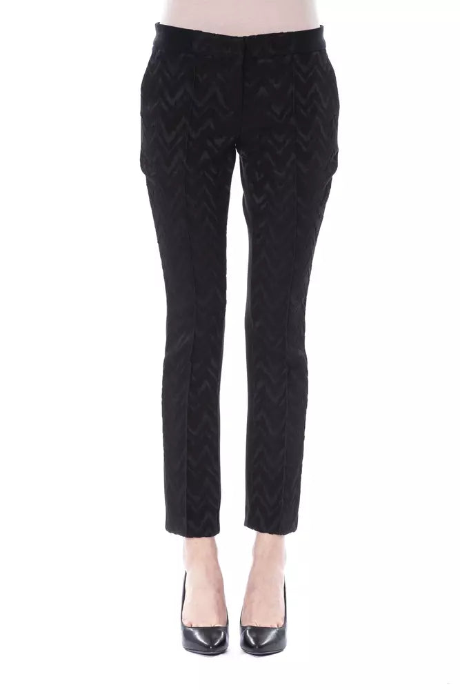 BYBLOS Black Marabou Women Pants - BrandFit 88