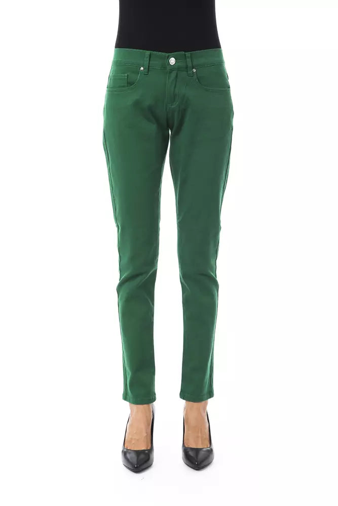 BYBLOS Green Cotton Women Pant - BrandFit 88