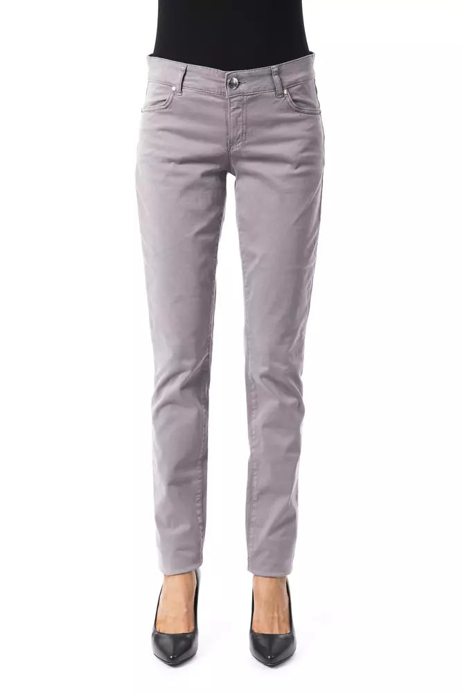 BYBLOS Gray Cotton Women's Pant - BrandFit 88