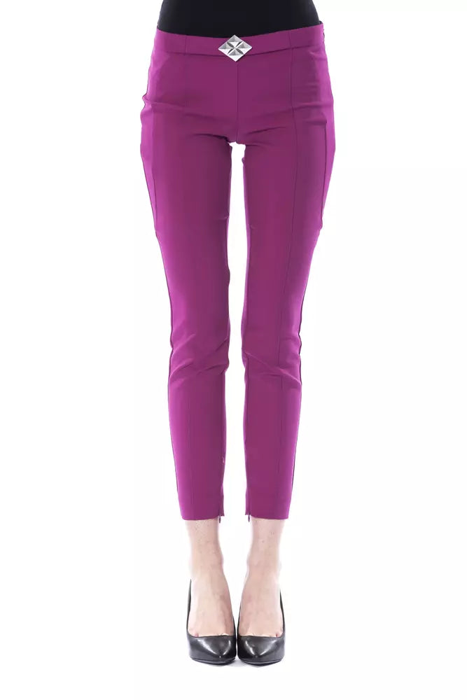 BYBLOS Purple Polyester Women Pants - BrandFit 88