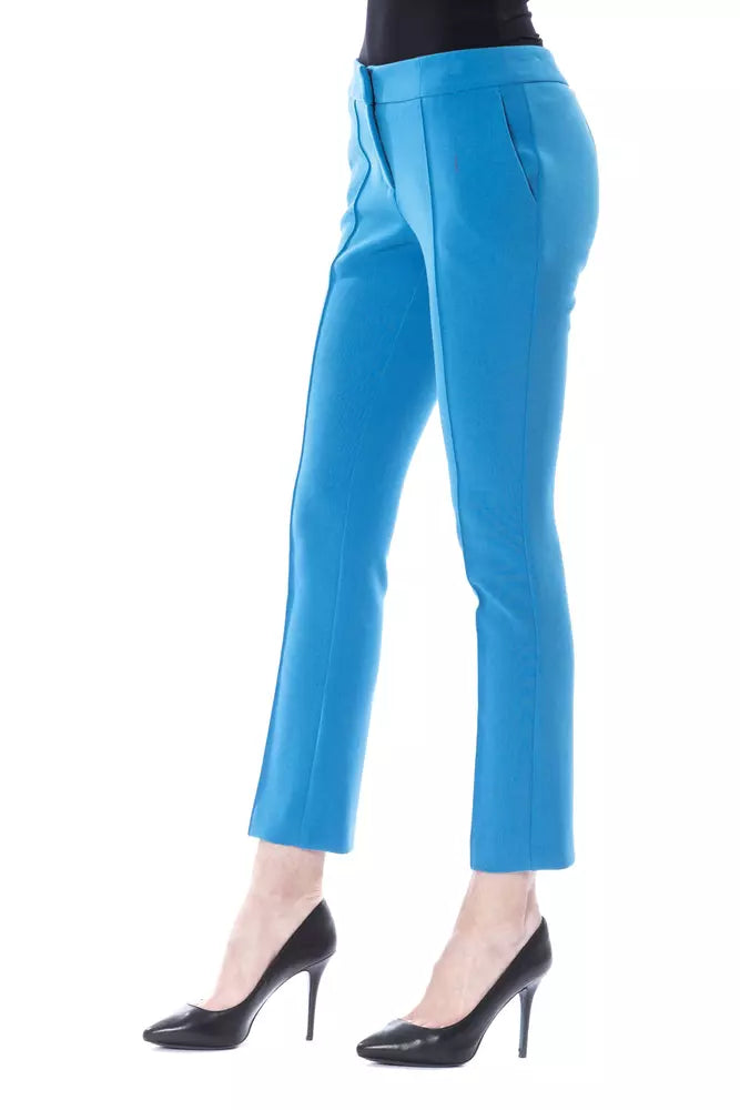 BYBLOS Light Blue Polyester Women Skinny Pant - BrandFit 88