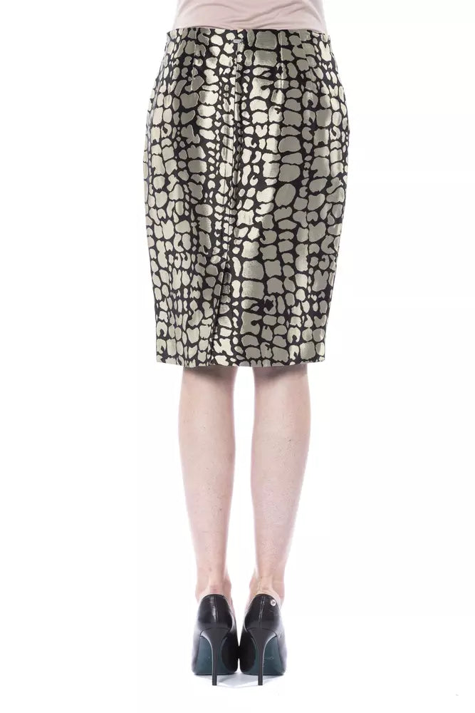BYBLOS Gold Viscose Women Skirt - BrandFit 88