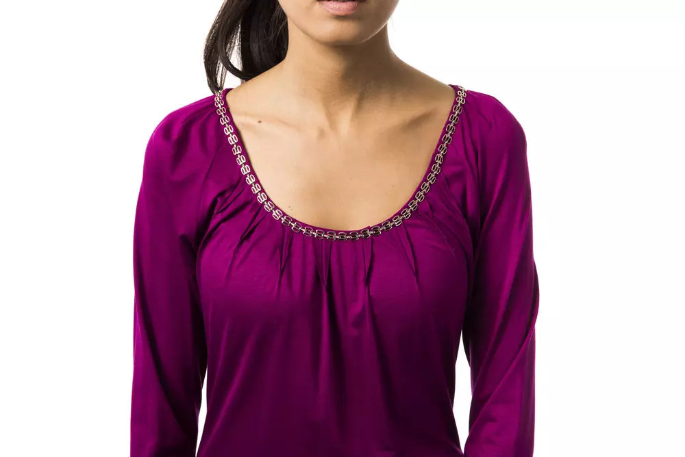 BYBLOS Purple Viscose Women Top - BrandFit 88