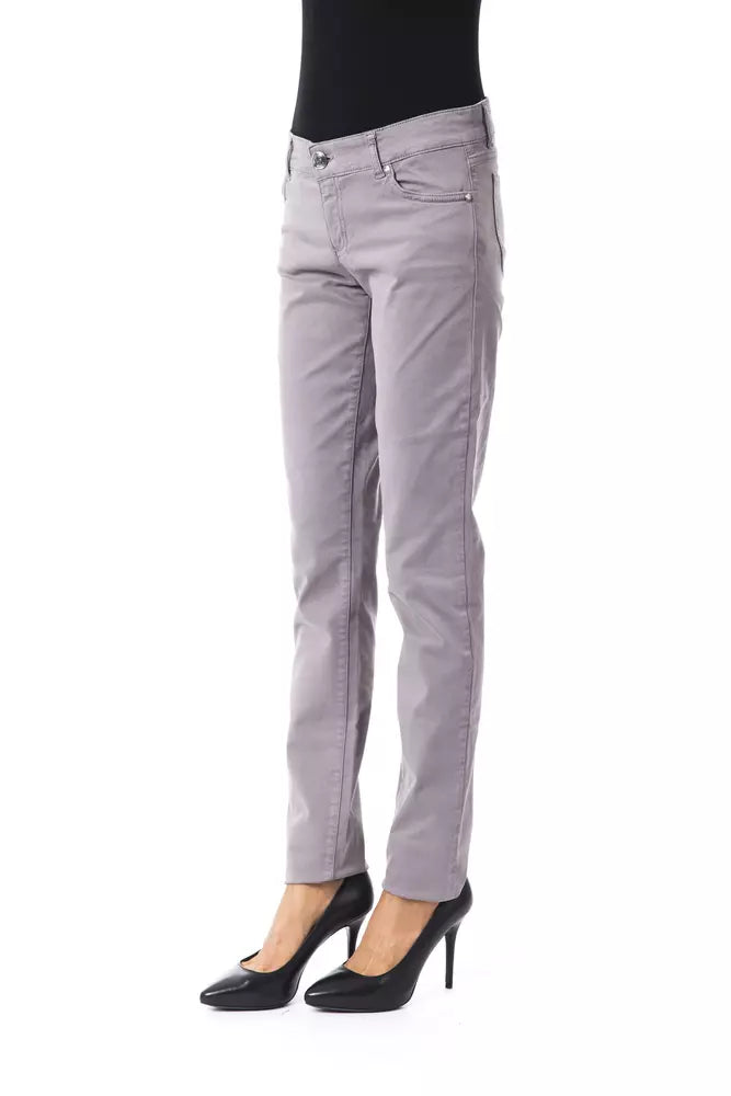 BYBLOS Gray Cotton Women's Pant - BrandFit 88