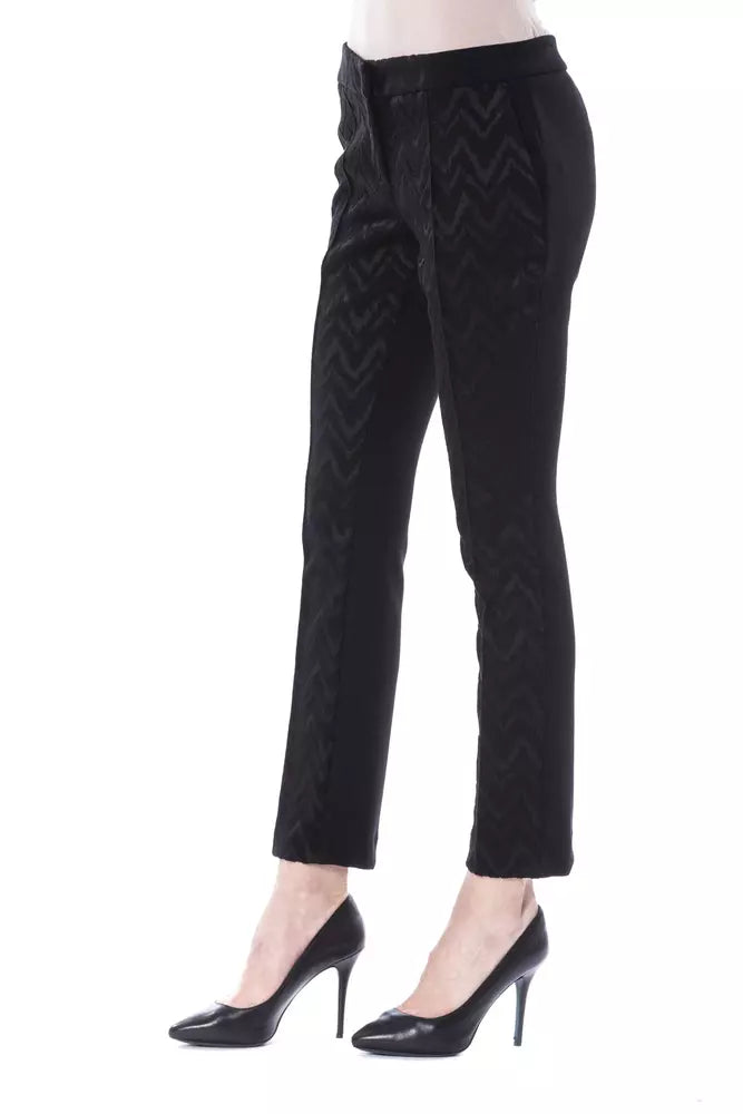 BYBLOS Black Marabou Women Pants - BrandFit 88