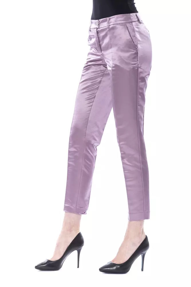 BYBLOS Purple Cotton Women Pants - BrandFit 88