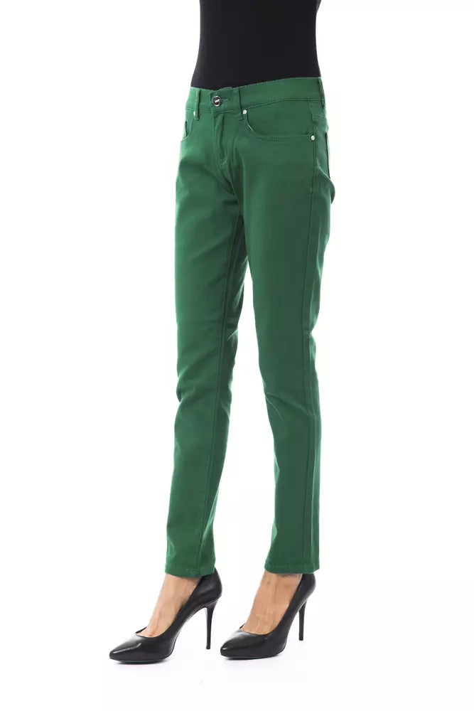 BYBLOS Green Cotton Women Pant - BrandFit 88