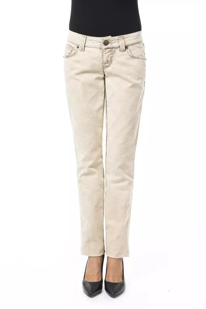 BYBLOS Beige Cotton Women Jeans - BrandFit 88