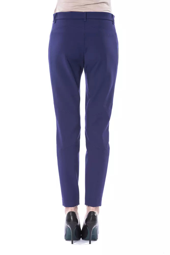 BYBLOS Blue Polyester Women's Slim-Fit Pant - BrandFit 88