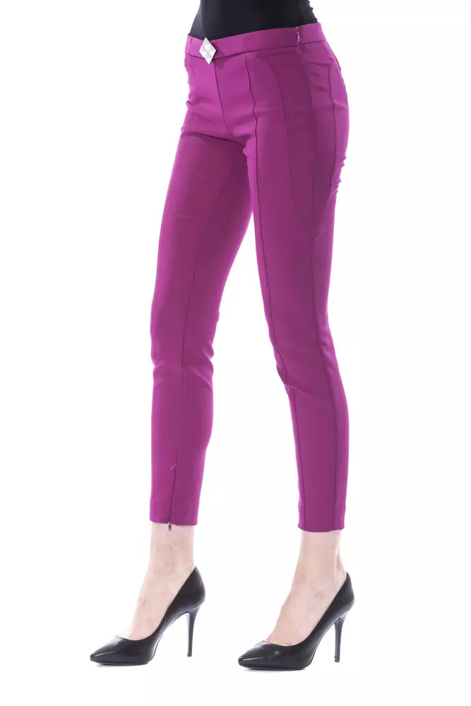 BYBLOS Purple Polyester Women Pants - BrandFit 88