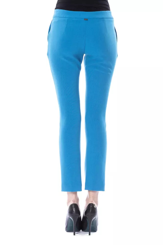 BYBLOS Light Blue Polyester Women Skinny Pant - BrandFit 88