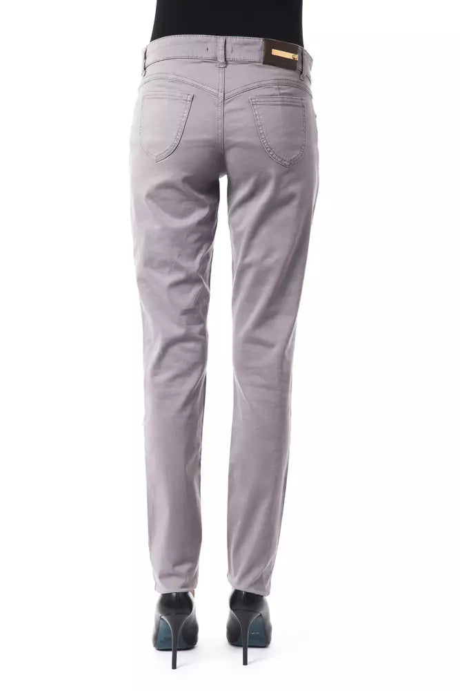 BYBLOS Gray Cotton Women's Pant - BrandFit 88
