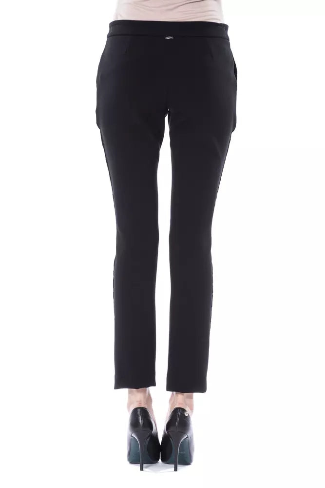 BYBLOS Black Marabou Women Pants - BrandFit 88