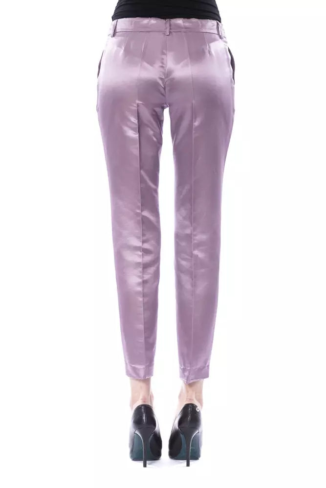 BYBLOS Purple Cotton Women Pants - BrandFit 88