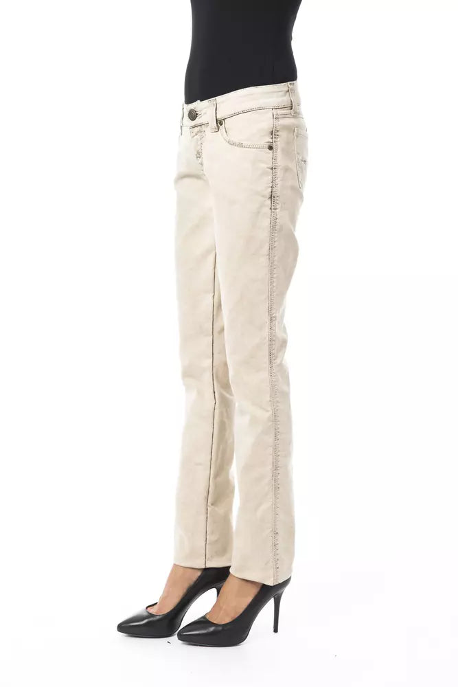 BYBLOS Beige Cotton Women Jeans - BrandFit 88