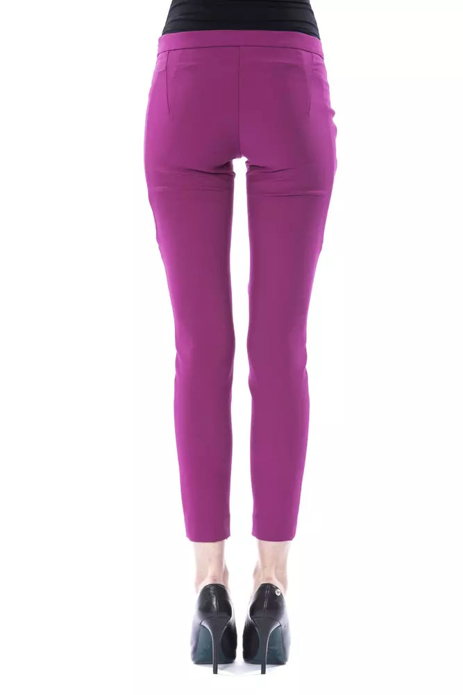 BYBLOS Purple Polyester Women Pants - BrandFit 88