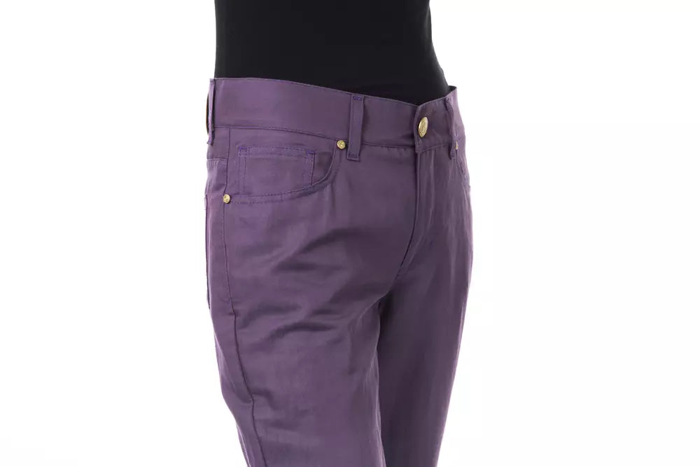 BYBLOS Purple Cotton Women Pant - BrandFit 88