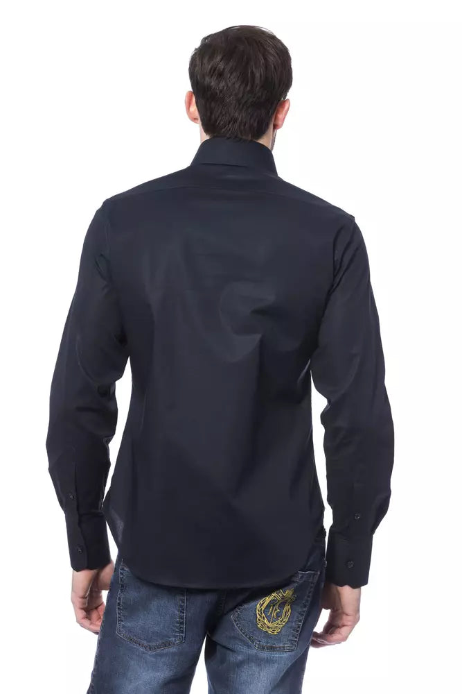 Billionaire Italian Couture Blue Cotton Men Shirt - BrandFit 88
