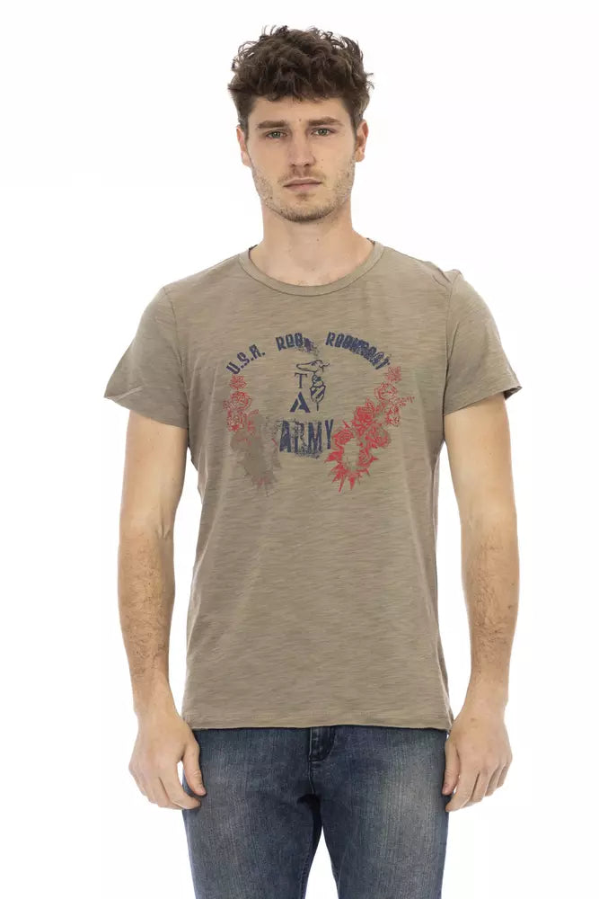 Trussardi Action "Green Cotton Men T-Shirt"