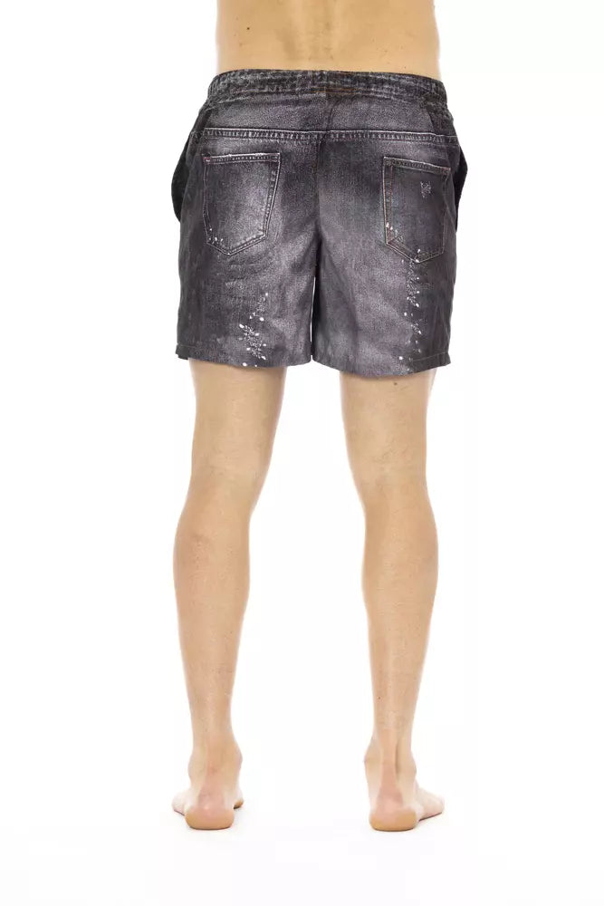 Just Cavalli Black Polyester Men's Swim Short - BrandFit 88