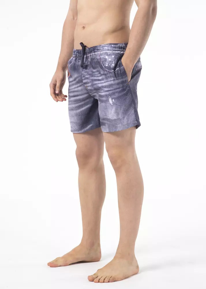Just Cavalli Blue Polyester Men Swimwear Short - BrandFit 88
