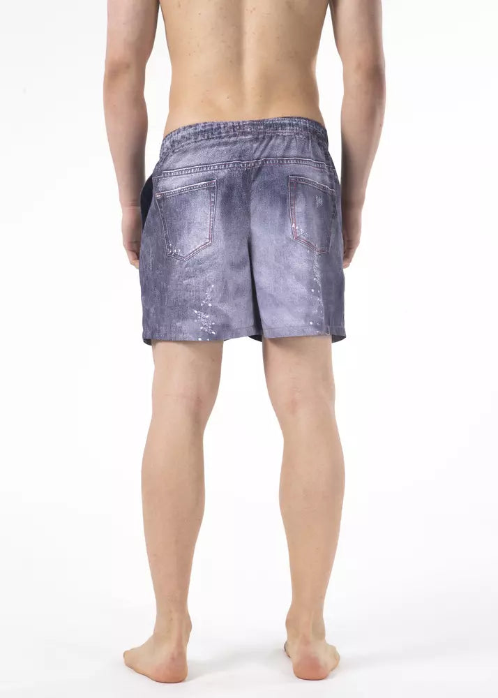 Just Cavalli Blue Polyester Men Swimwear Short - BrandFit 88