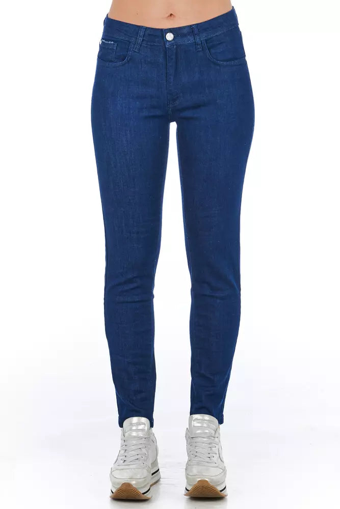 Frankie Morello Blue Cotton Women Skinny Jean - BrandFit 88