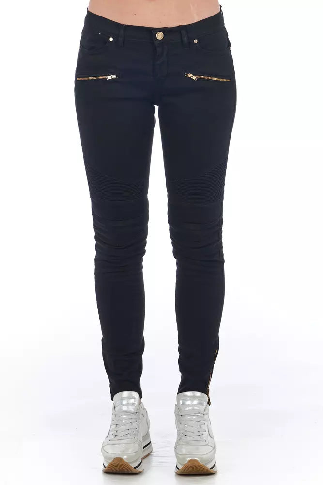 Frankie Morello Black Cotton Women Jeans - BrandFit 88