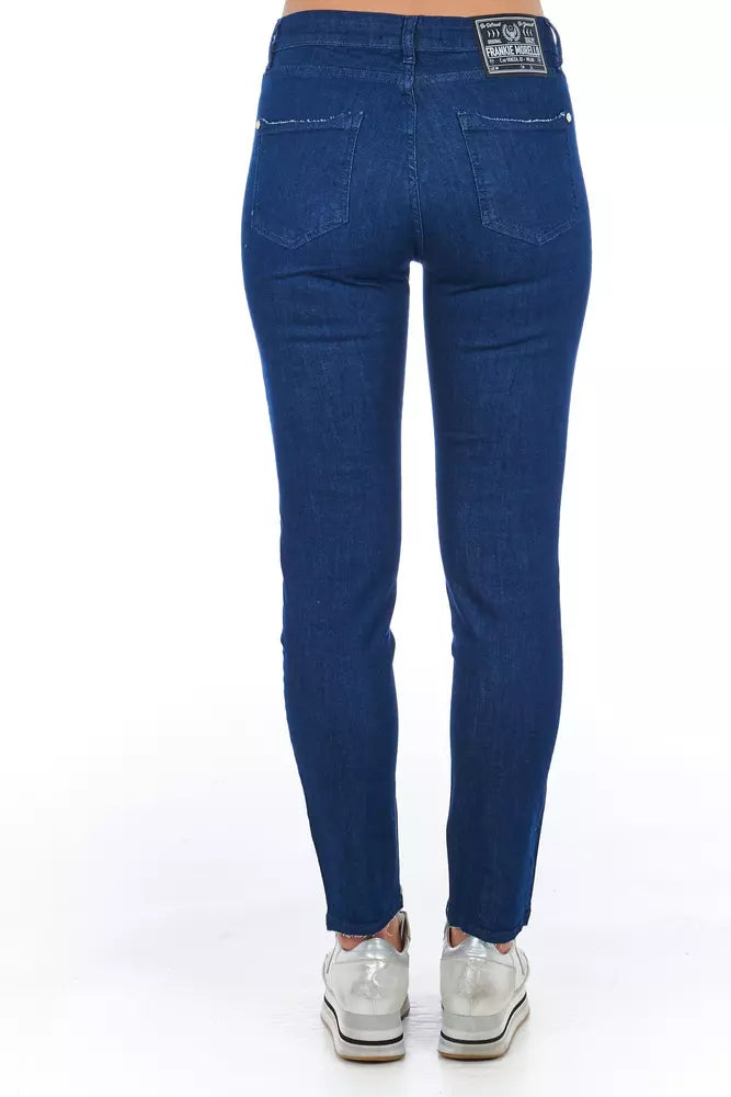 Frankie Morello Blue Cotton Women Skinny Jean - BrandFit 88