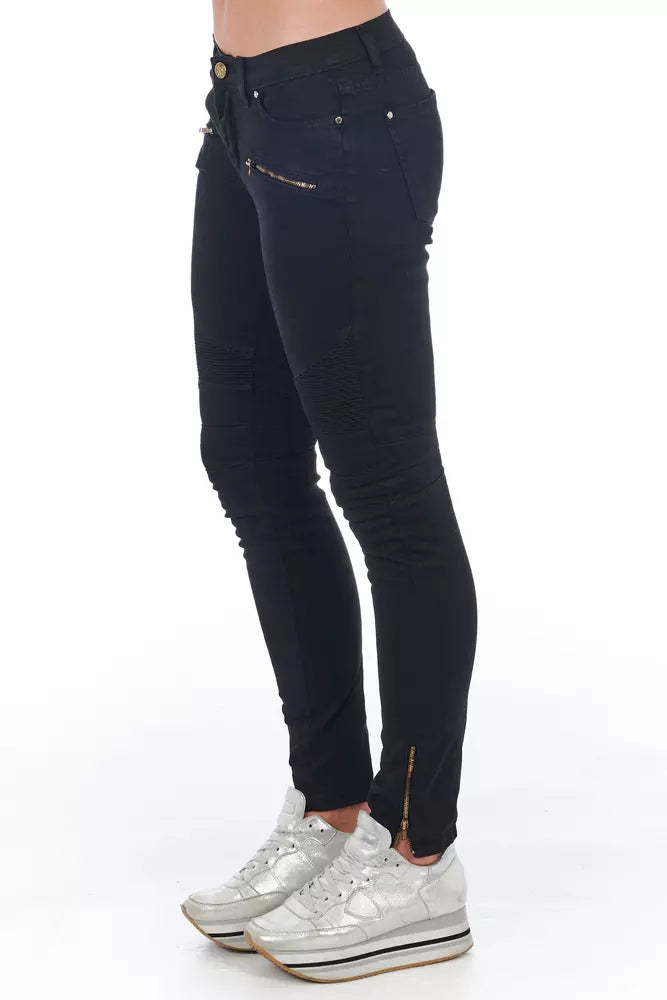 Frankie Morello Black Cotton Women Jeans - BrandFit 88