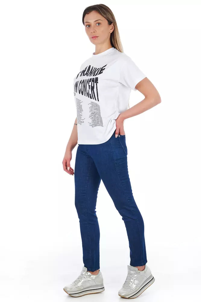 Frankie Morello Blue Cotton Women Skinny Jean - BrandFit 88