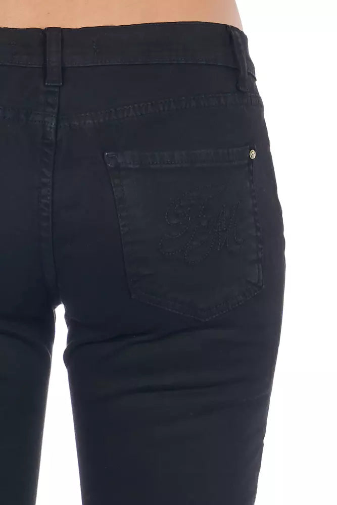 Frankie Morello Black Cotton Women Jeans - BrandFit 88