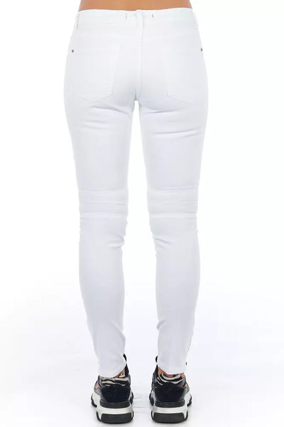 Frankie Morello White Cotton Pant