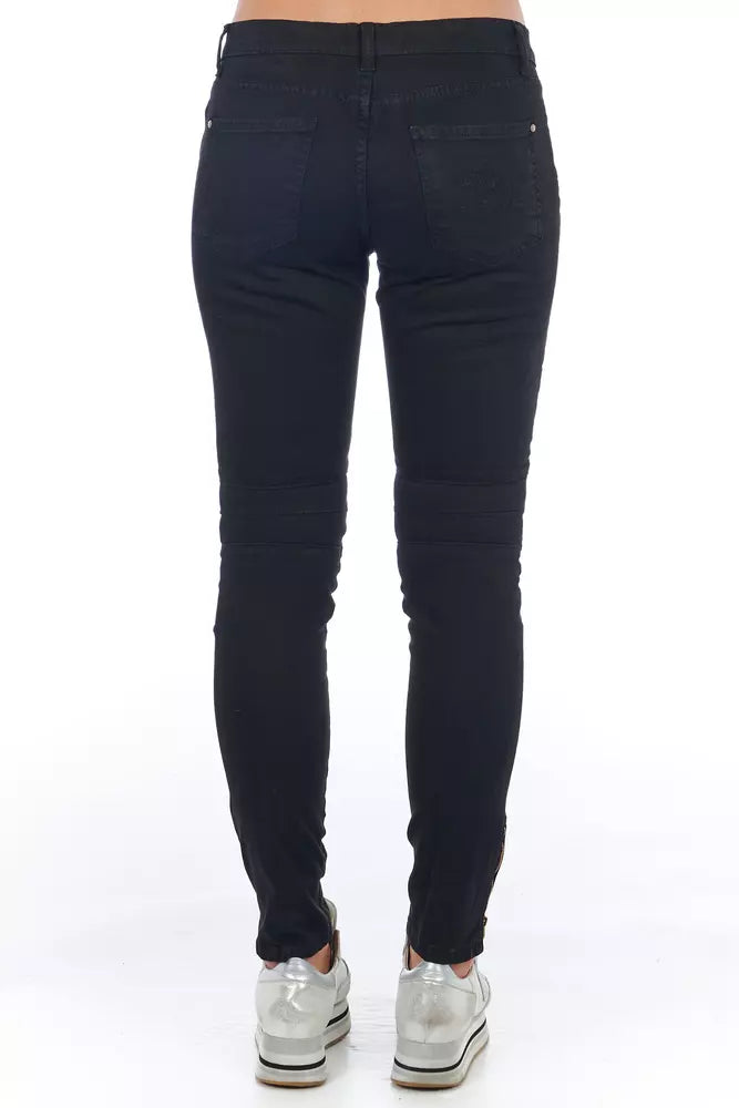 Frankie Morello Black Cotton Women Jeans - BrandFit 88