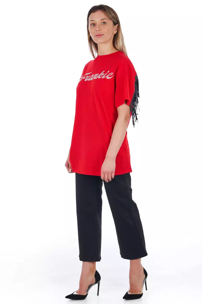 Frankie Morello Black Cotton Women Cropped Trouser - BrandFit 88